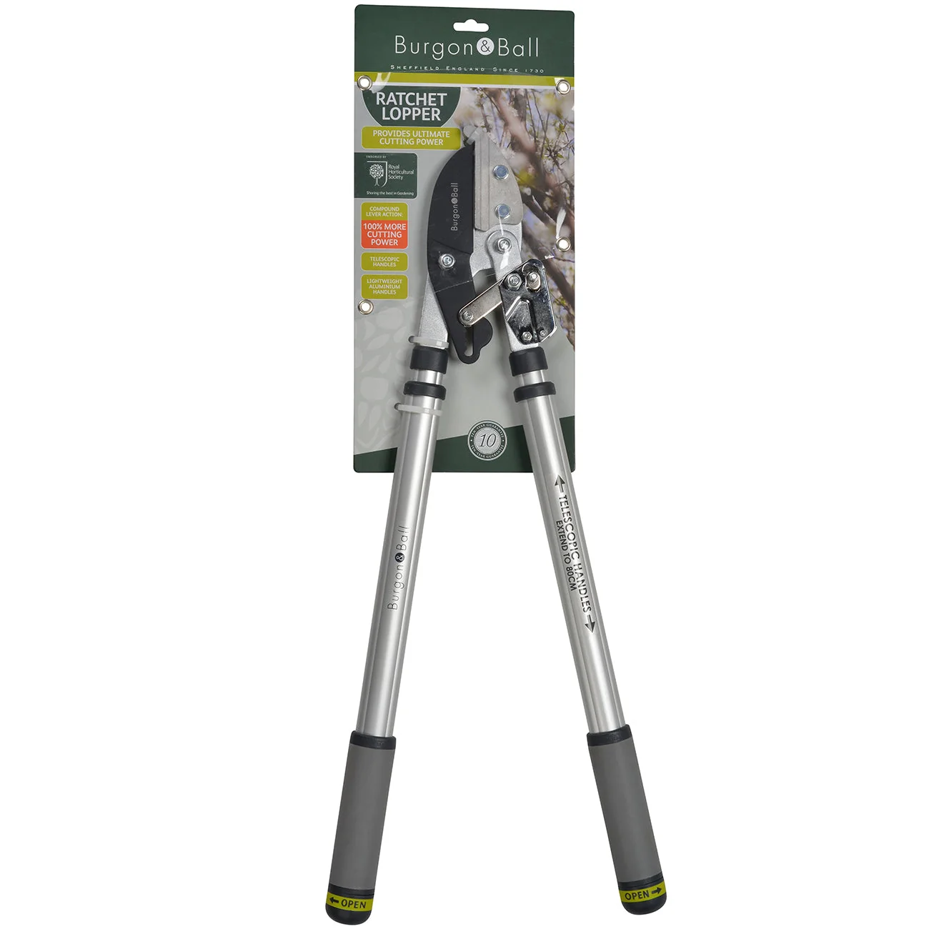 Telescopic Ratchet Lopper Heavy Duty Ratchet Action Garden Pruning Tool