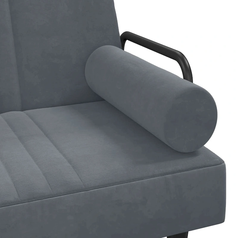 vidaXL Sofa Bed with Armrests Couch Recliner Loveseat Folding Daybed Velvet - 80.7 x 35 x 27.6