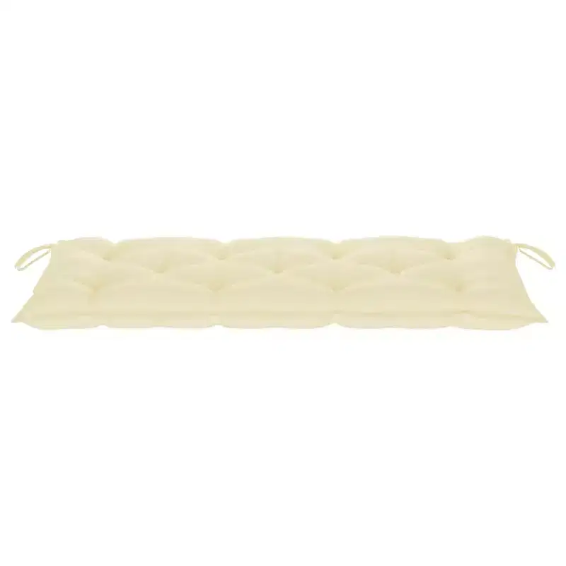 Garden Bench Wooden finish with cream cushion