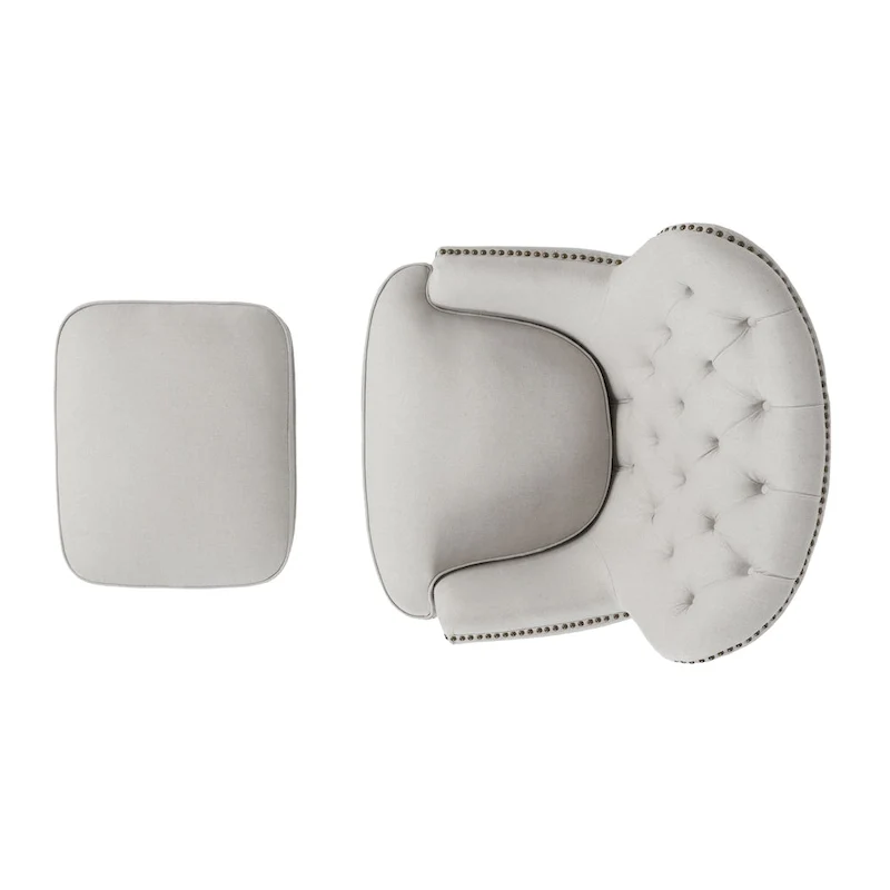 Tafton Tufted Club Chair with Ottoman by Christopher Knight Home