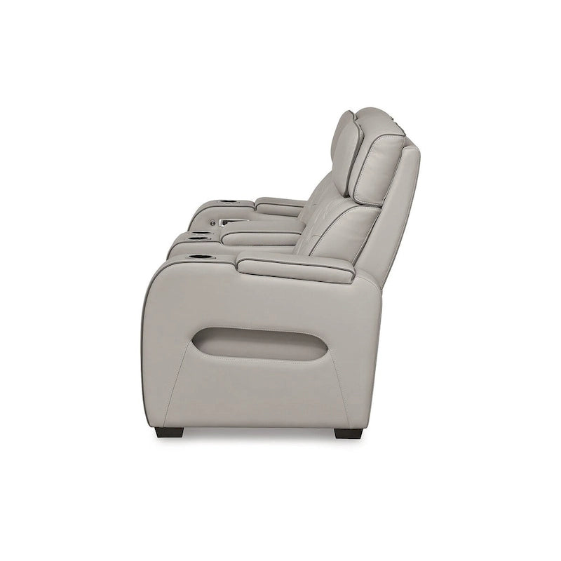 Gray Power Reclining Loveseat with Console - 75W x 40D x 44H