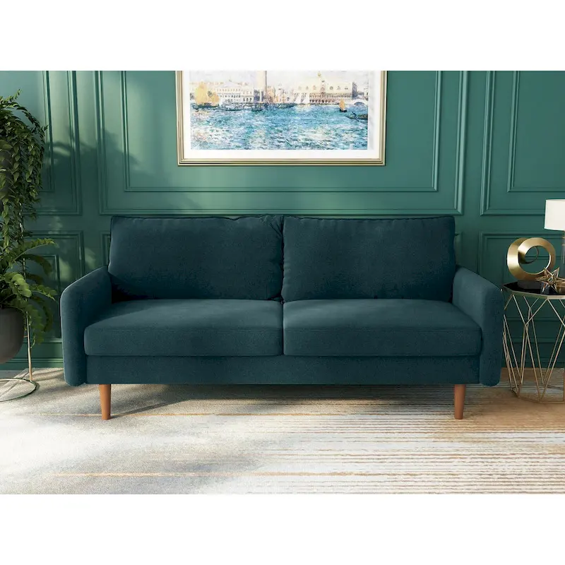 70Velvet Square Arm Sofa