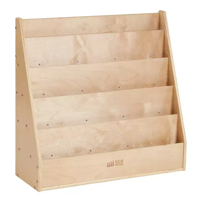 Single-Sided Book Display with Storage, Classroom Bookshelf