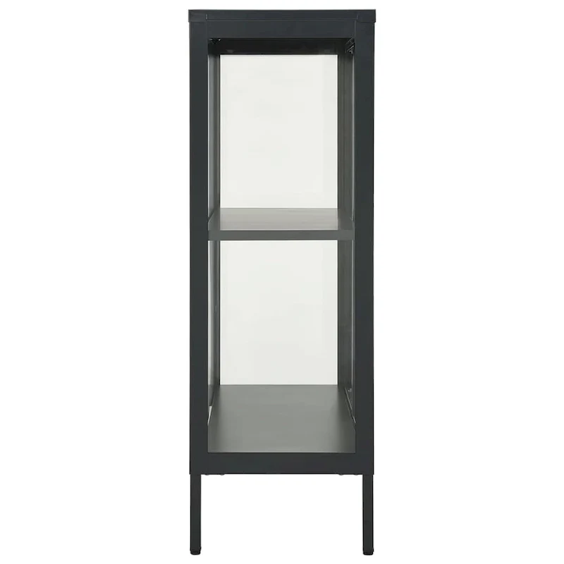 Sideboard Anthracite 29.5x13.8x41.3 Steel and Glass
