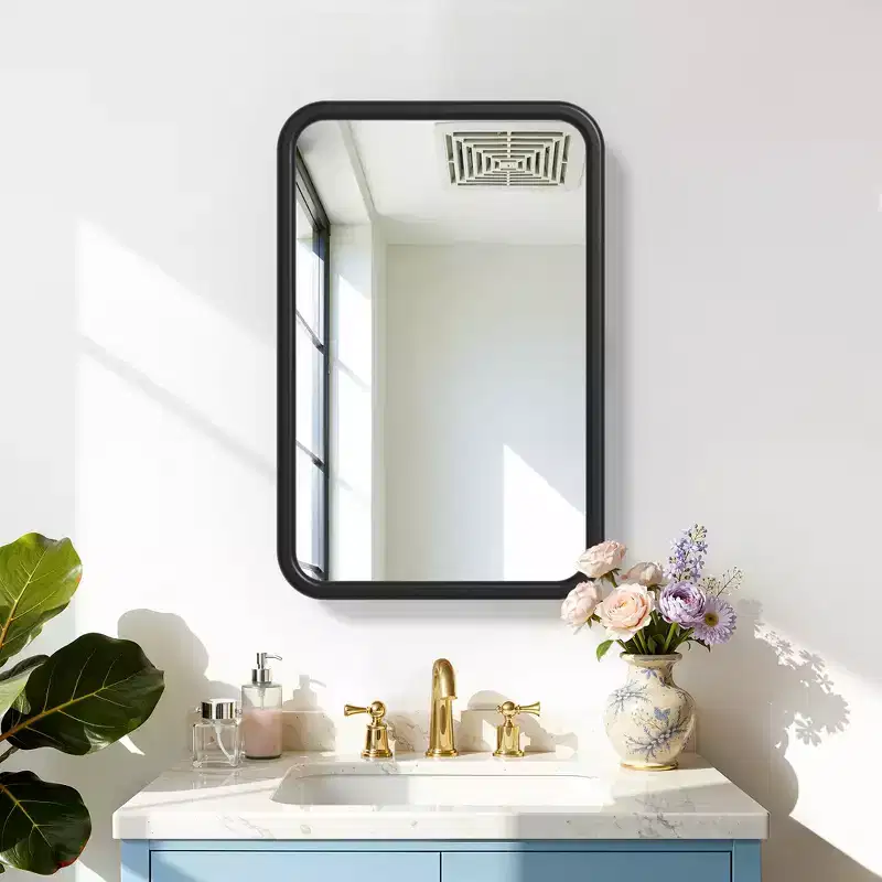 Dovelina Wall Medicine Cabinet Mirror Cabinet Multifunctional Wall-Mounted Mirrored Cabinet with Magnetic Doors