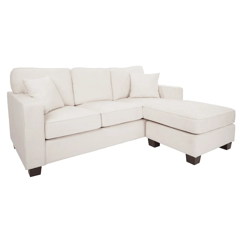 Ivory Upholstered Sectional Sofa