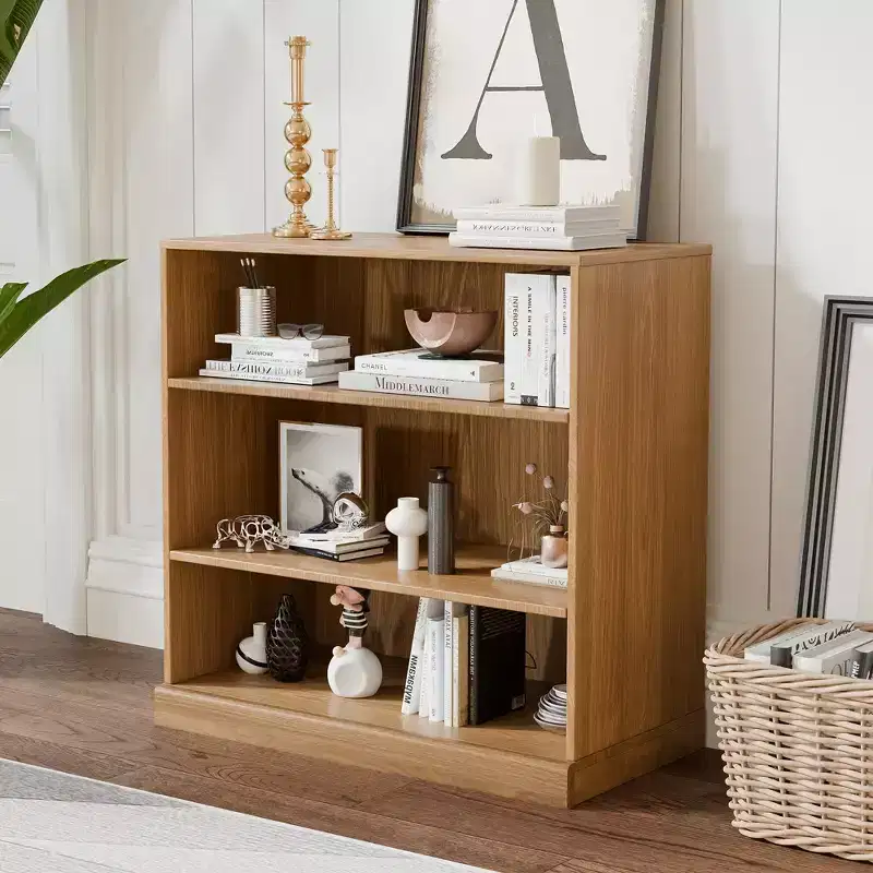 MAYEERTY Freestanding Storage Cabinet Wooden Decorative Cabinets for Home, Office, Small Space, Brown, 31*31*16in