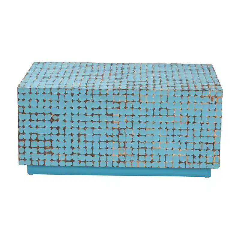bali & pari Nitza Coconut Shell and Acacia Wood Coffee Table