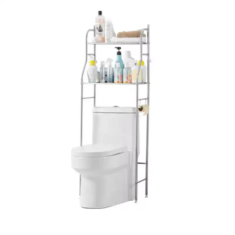 Over The Toilet Storage, Metal Over Toilet Organizer Rack With Removable Towel Hooks, Paper Holder, Bathroom Organizer Over Toilet, Easy Assembly