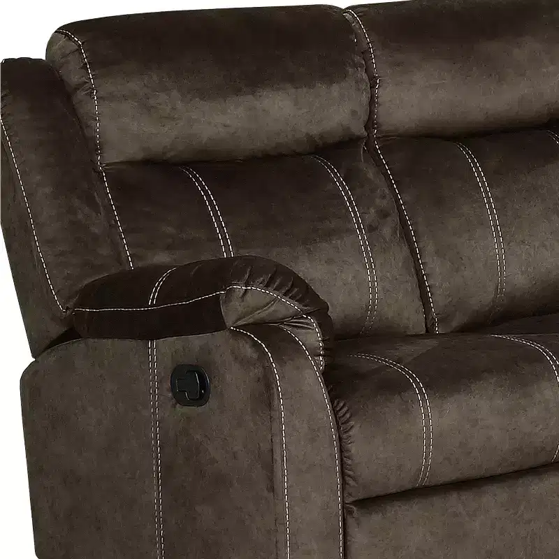 HomeStock Reclining Sofa W/ Drop Down Table & Drawer