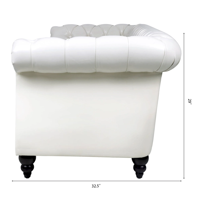 84 Chesterfield Rolled Arm 3 Seater Sofa