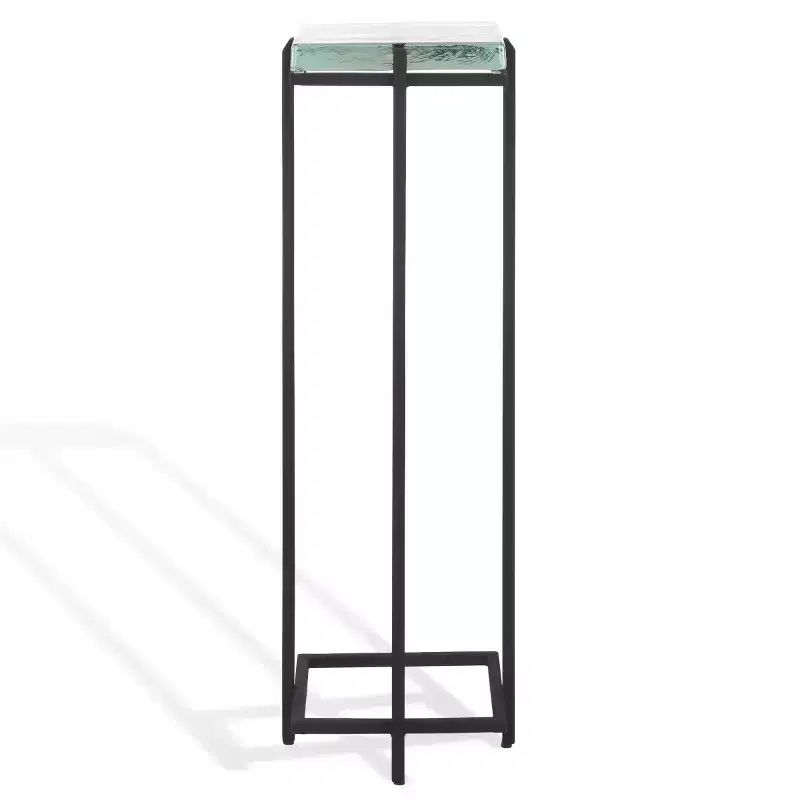 Giabelle Cast Glass Drink Table - SFV7905 - Black/Clear - Safavieh Couture