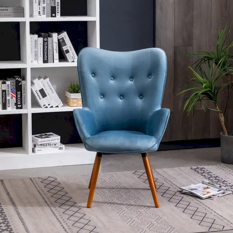 Carson Carrington Arvika Button-tufted High-back Velvet Accent Chair