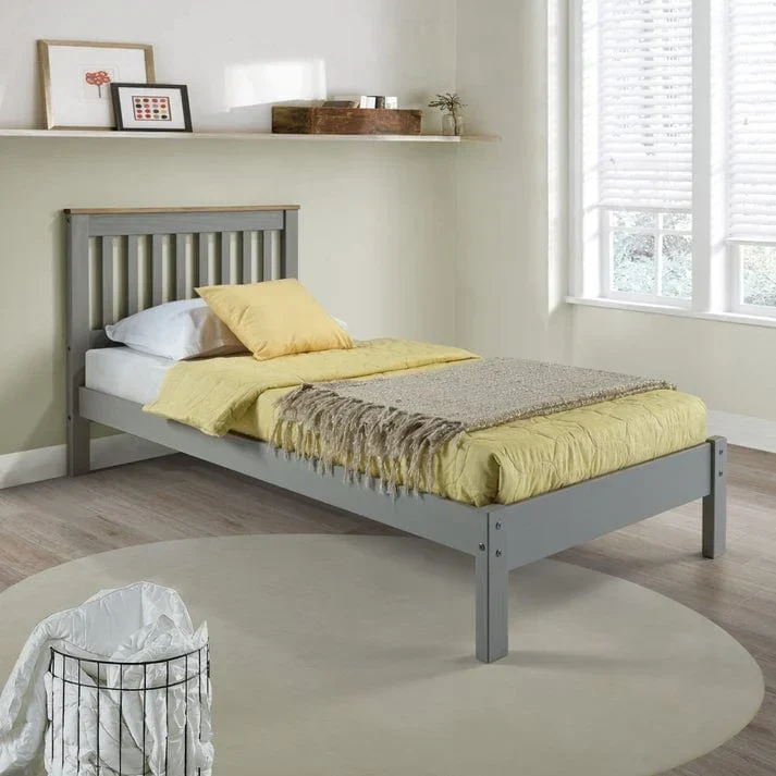 Wood Slatted Twin Size Bed