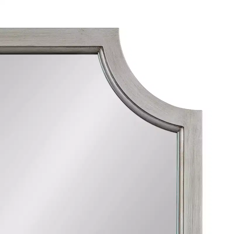 Hogan Scalloped MDF Scallop Mirror, 24x36, Silver