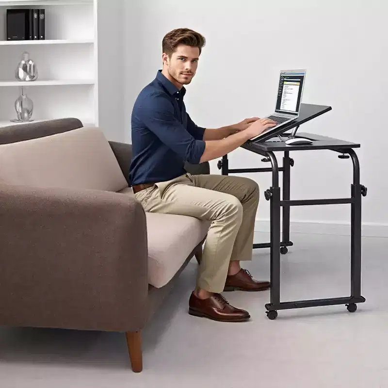 Overbed Table with Wheels, Adjustable Height 23
