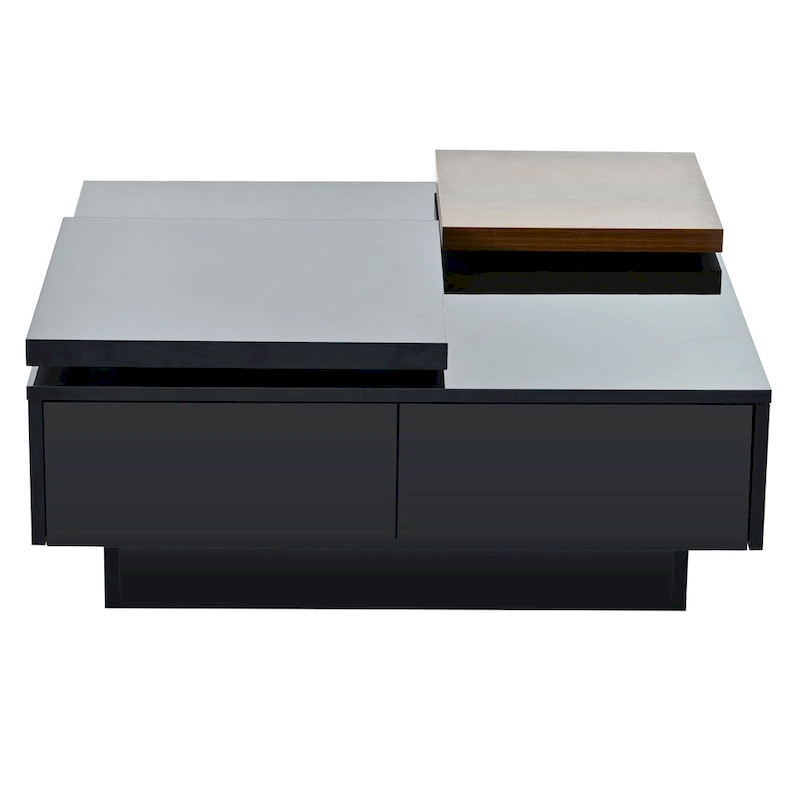 Square Wood Coffee Table with High Gloss finish