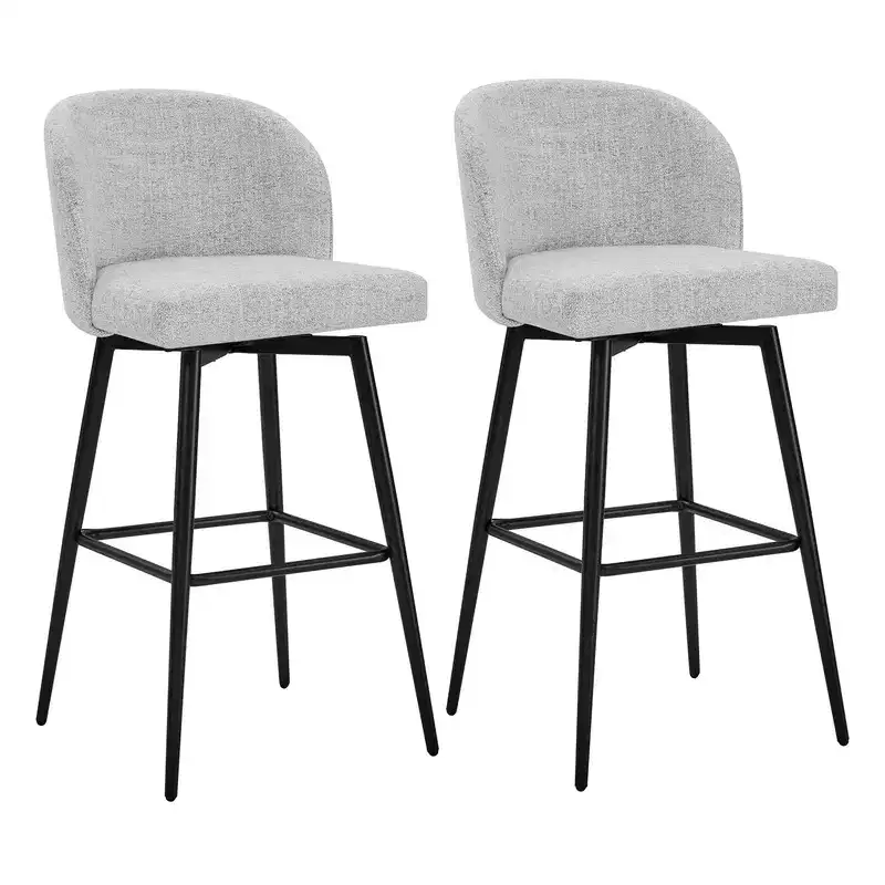 30 Swivel Bar Height Bar Stool with Metal Legs