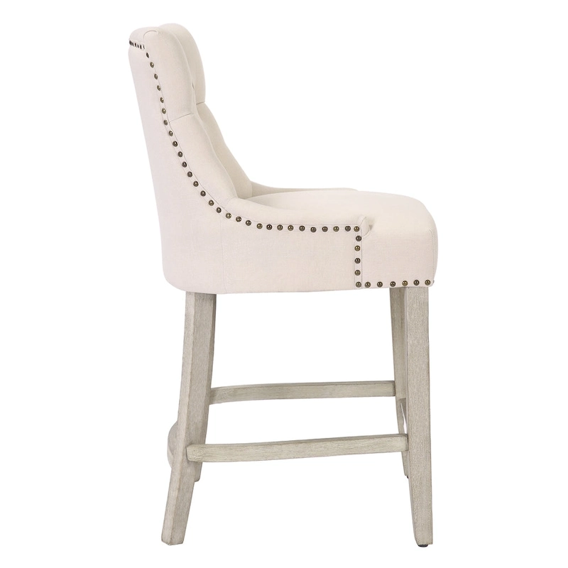 Carter 24 Upholstered Button Tufted Counter Bar Stool