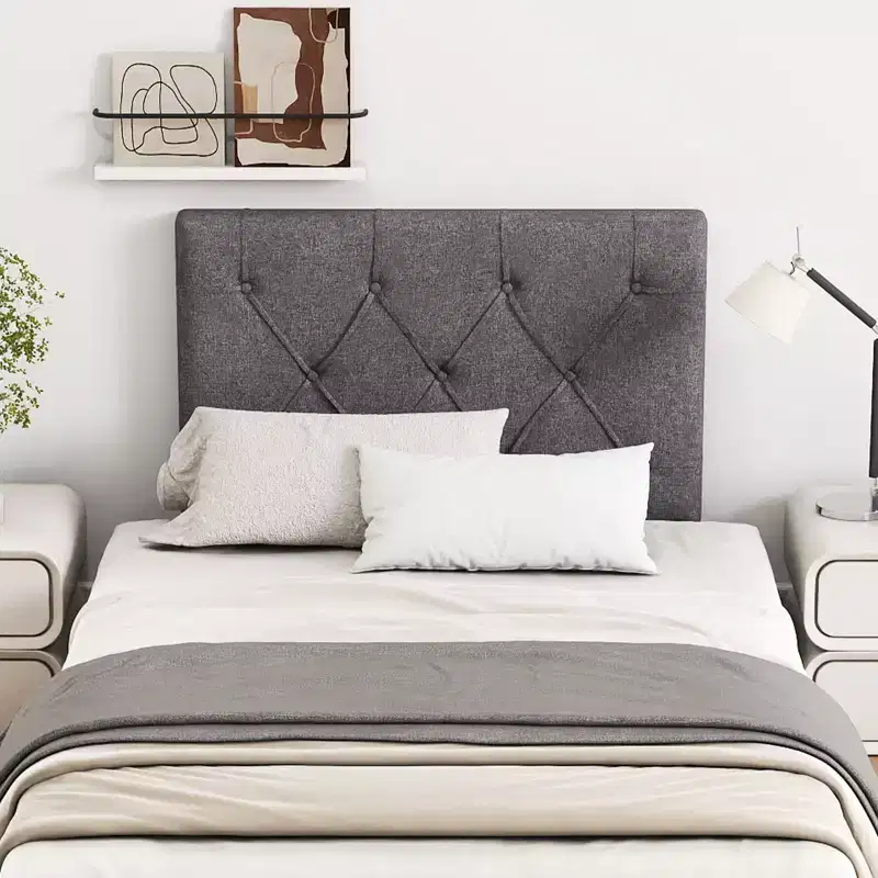 Upholstered Headboard for Twin Size Bed w/ Fabric Upholstery Adjustable Height