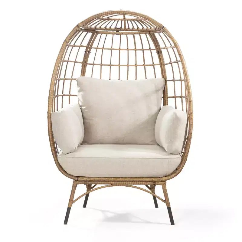 UPTIOT Egg Patio Chair with Cushions