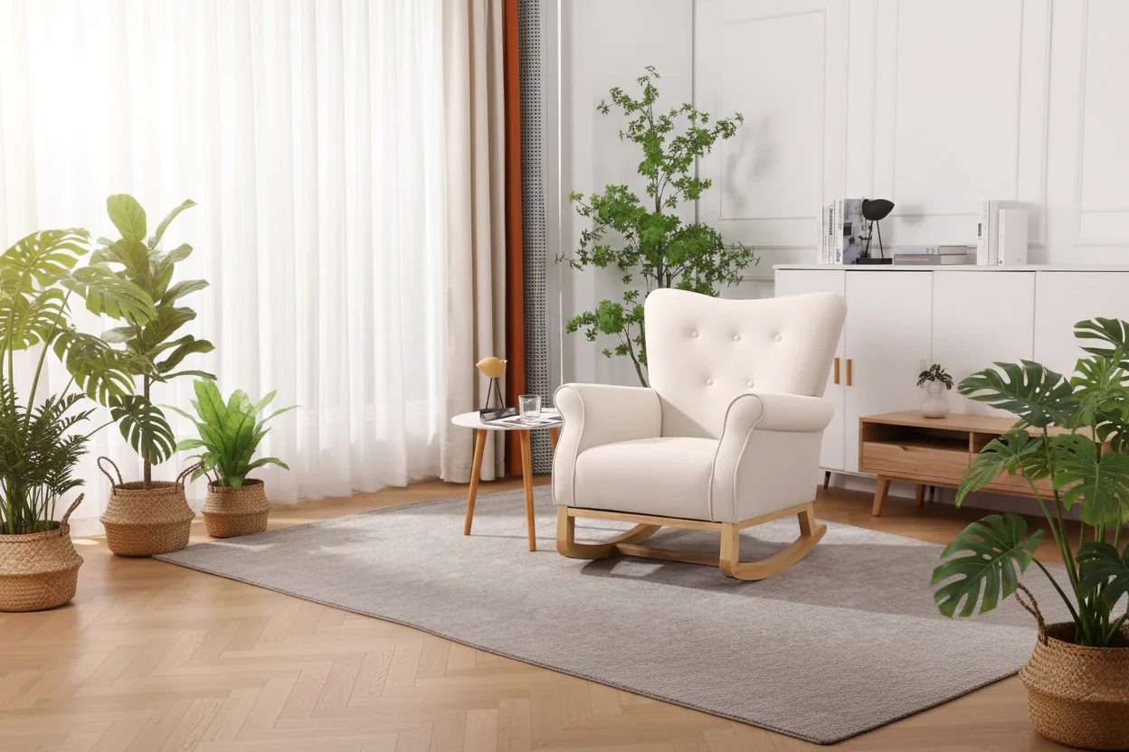 Velvet Rocking Chair