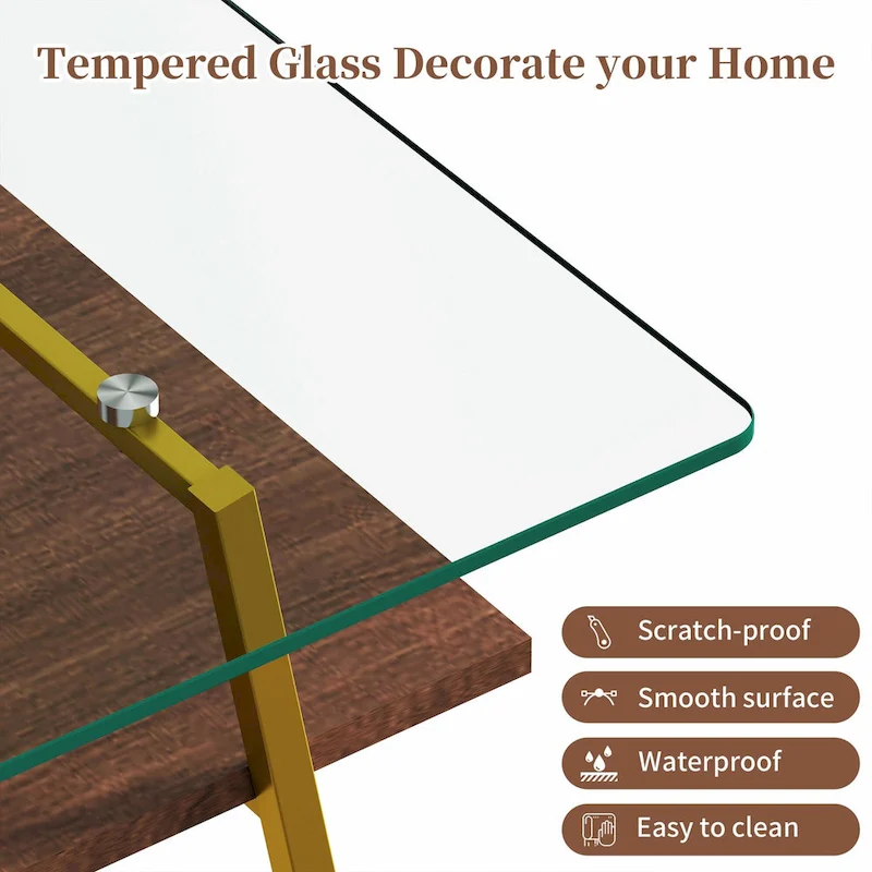 38.58 Rectangle Coffee Table with Modern Design