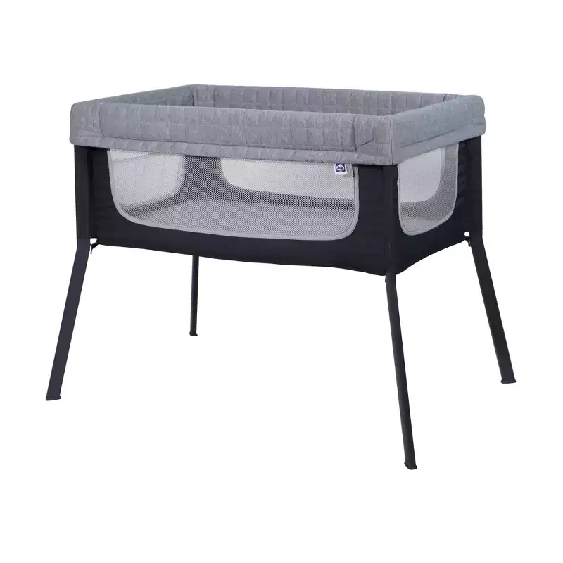 Breathable Lightweight Baby Bassinet with Storage Pocket - Gray