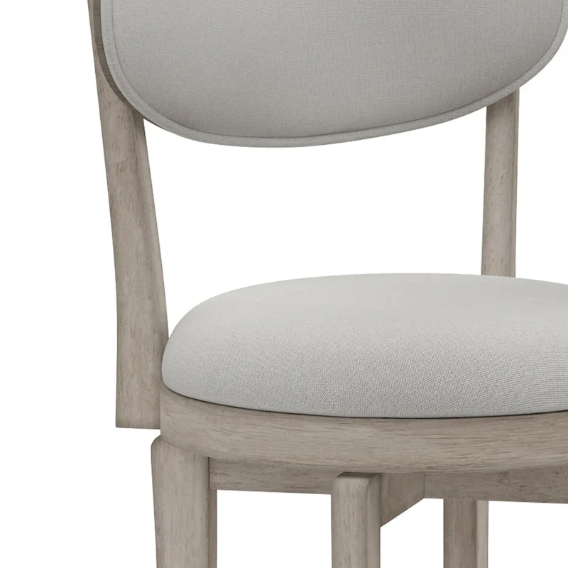 Wood Upholstered Swivel Counter Stool - 38.25H x 20W x 17.5D; Seat Height: 25.5H