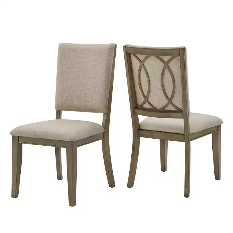 Carson Antique Beige Fabric Dining Chairs (Set of 2) - Antique Taupe/Beige - iNSPIREQ