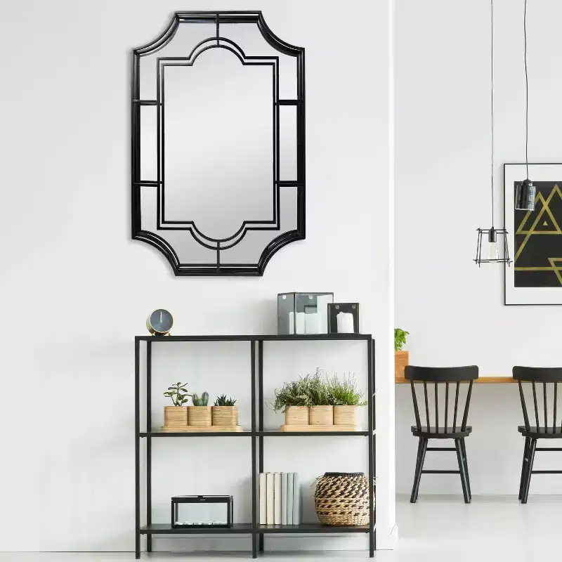 Storied Home Vintage Metal Framed Wall Mirror
