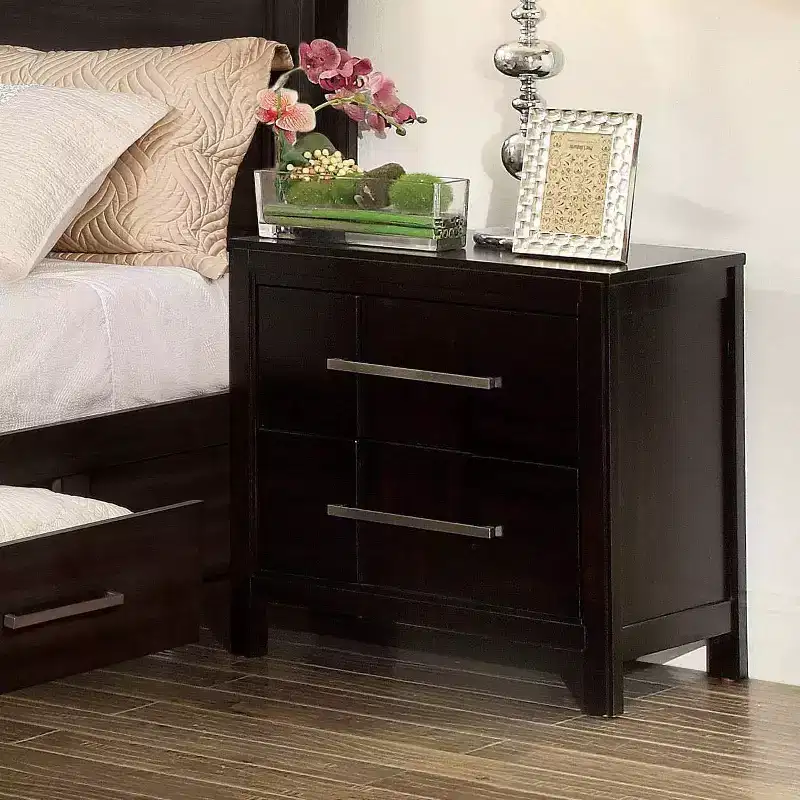 HOMES: Inside + Out Dendro 2 Drawer Nightstand Espresso