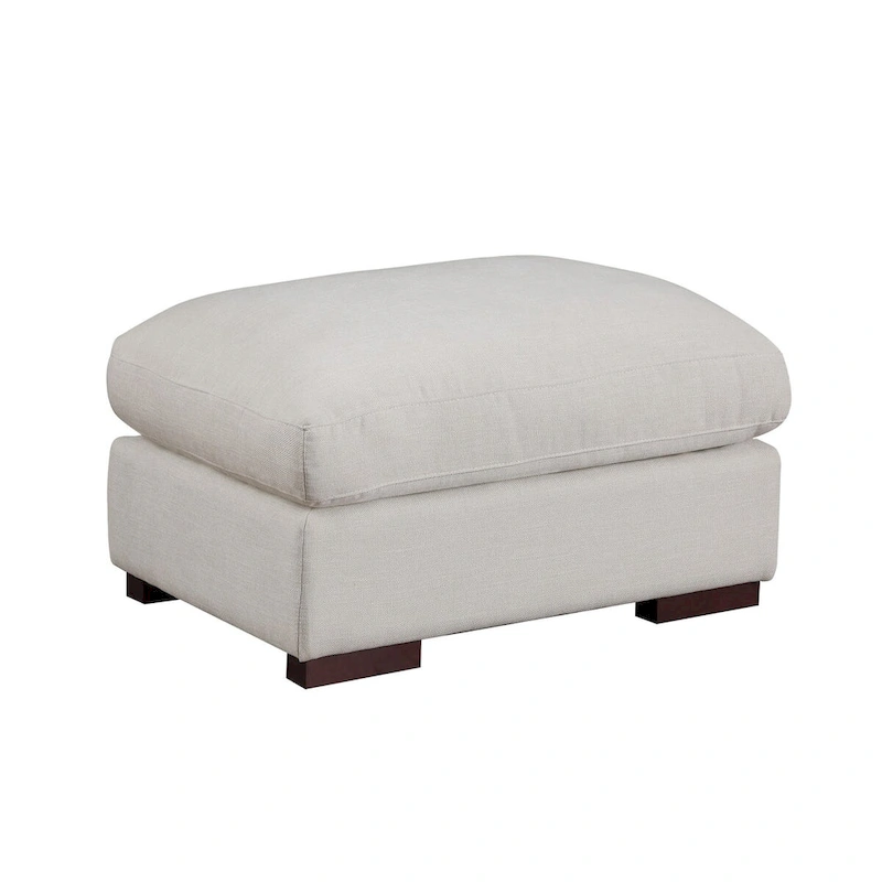 Tatman Linen Blend Sectional with Two Ottomans - 123.24W x 37.8D x 34.25H