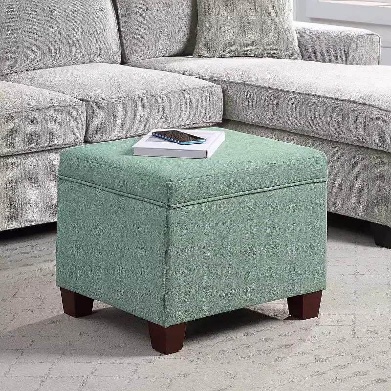 Storage Ottoman - Linen Fabric, Multi-Function