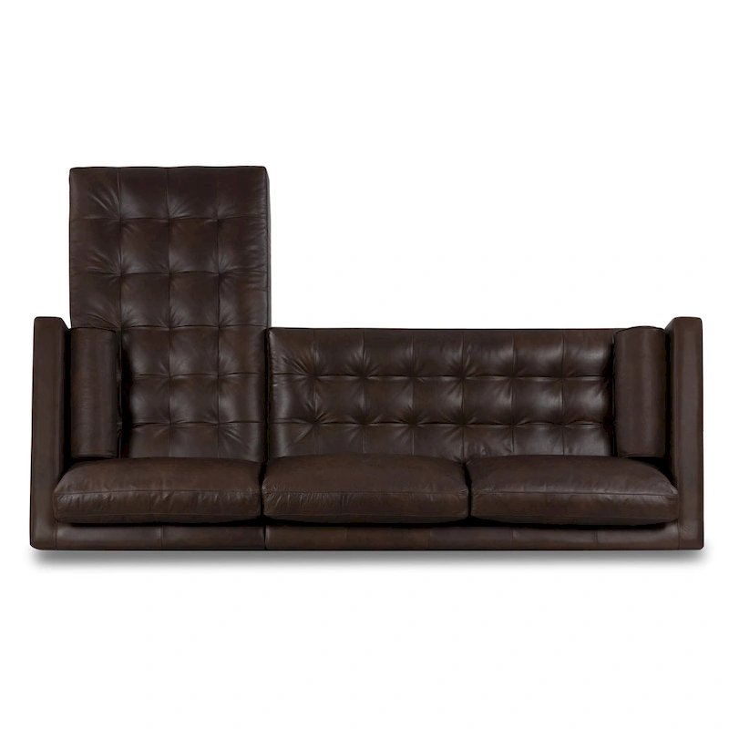 Poly & Bark Napa 104.5 Right-facing Sectional Sofa - Full Grain Genuine Italian Leather