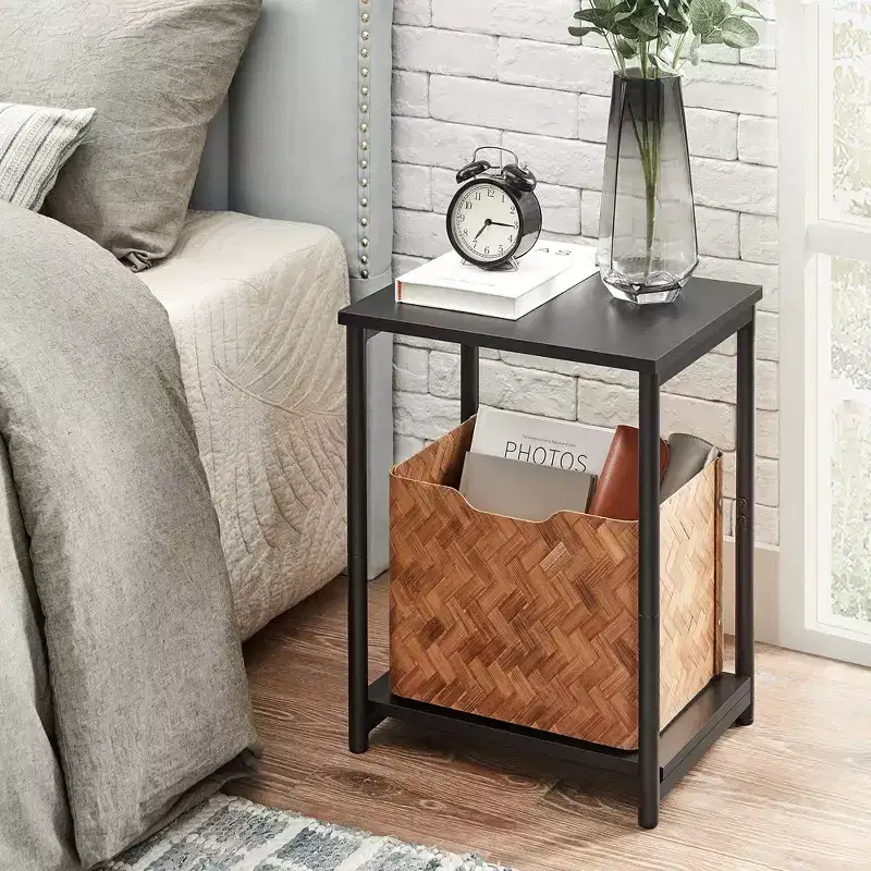Side Table, Small End Table, Nightstand for Living Room, Bedroom, Office, Bathroom