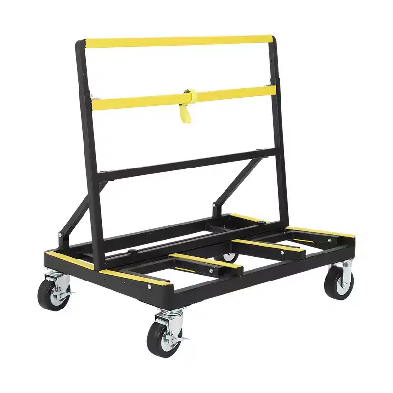 COZONY Folding Drywall Cart, 2200 lbs Capacity Extendable Panel Dolly with 4 Swivel Casters, for Sheetrock, Plywood and Lumber