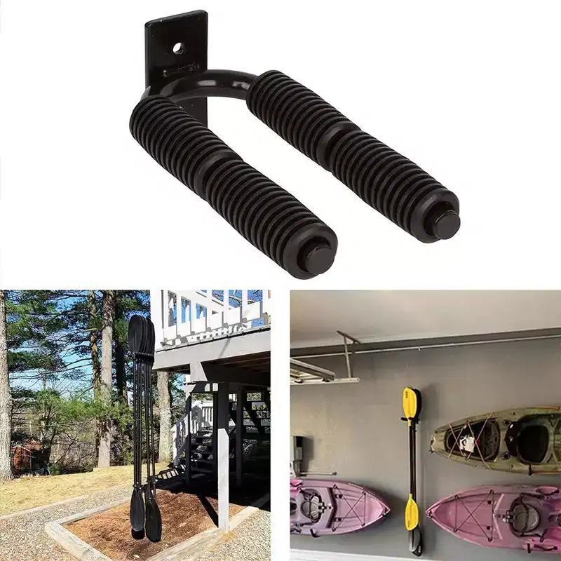 Wall-Mount Kayak Paddle Storage Rack Holder for Dock, Shed, Garage