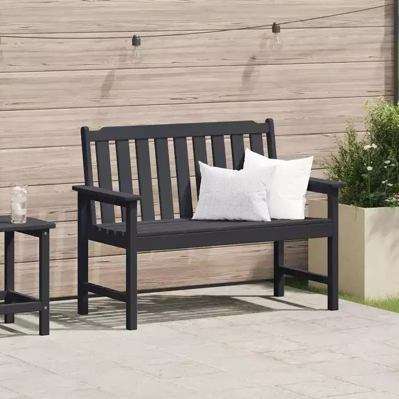 vidaXL Garden Bench 47.24 x 23.23 x 34.65 in HDPE
