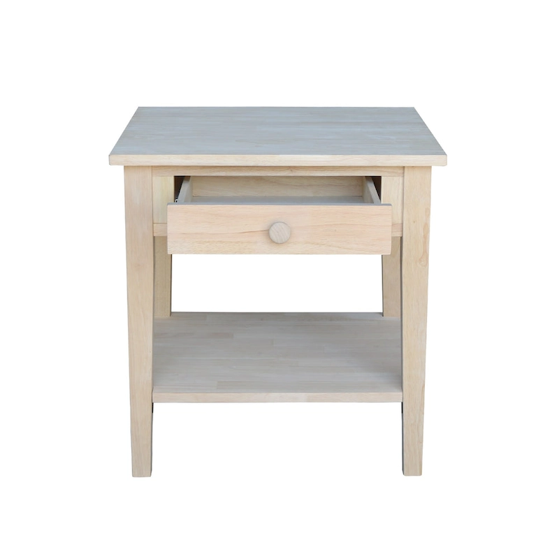 Spencer Square Solid Parawood End Table - 24 in. W x 24 in. D x 25 in. H
