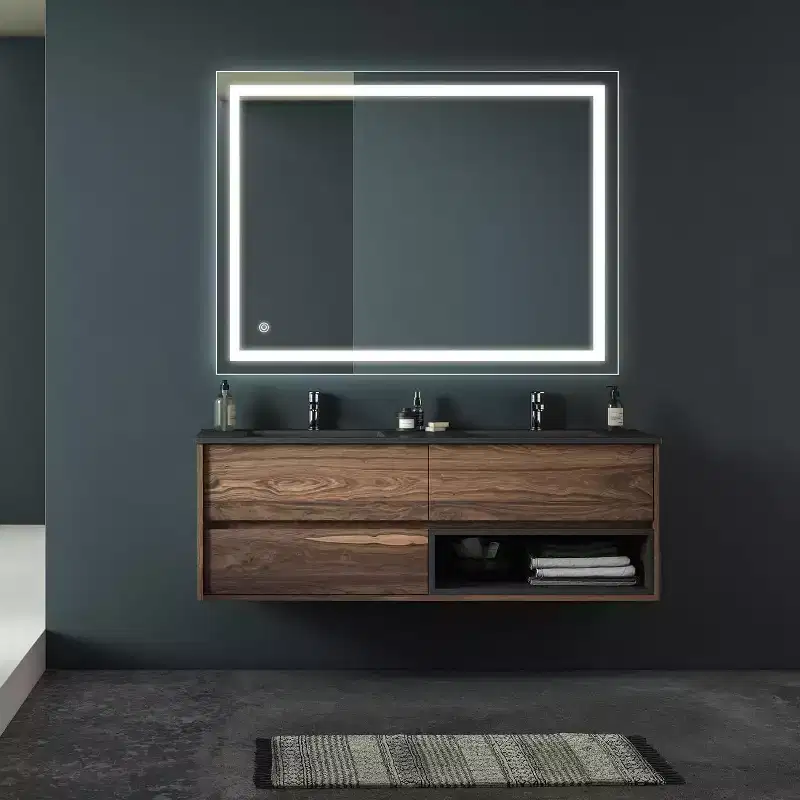 32x24 Inch Bathroom Vanity Mirror with 3-Color Dimmable Touch, Anti-Fog, Wall Switch Control, Waterproof Rectangle Wall Mirror