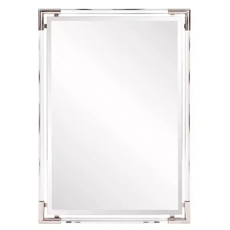 Howard Elliott 38.5"x26.5" Elsie and Acrylic Rectangular Decorative Wall Mirror Silver
