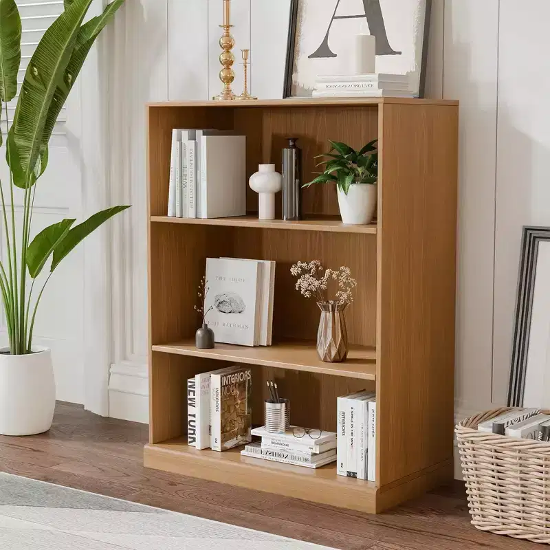 41x31x16 Wood Accent Cabinet with Adjustable Shelf Storage Cabinet without Door Natural