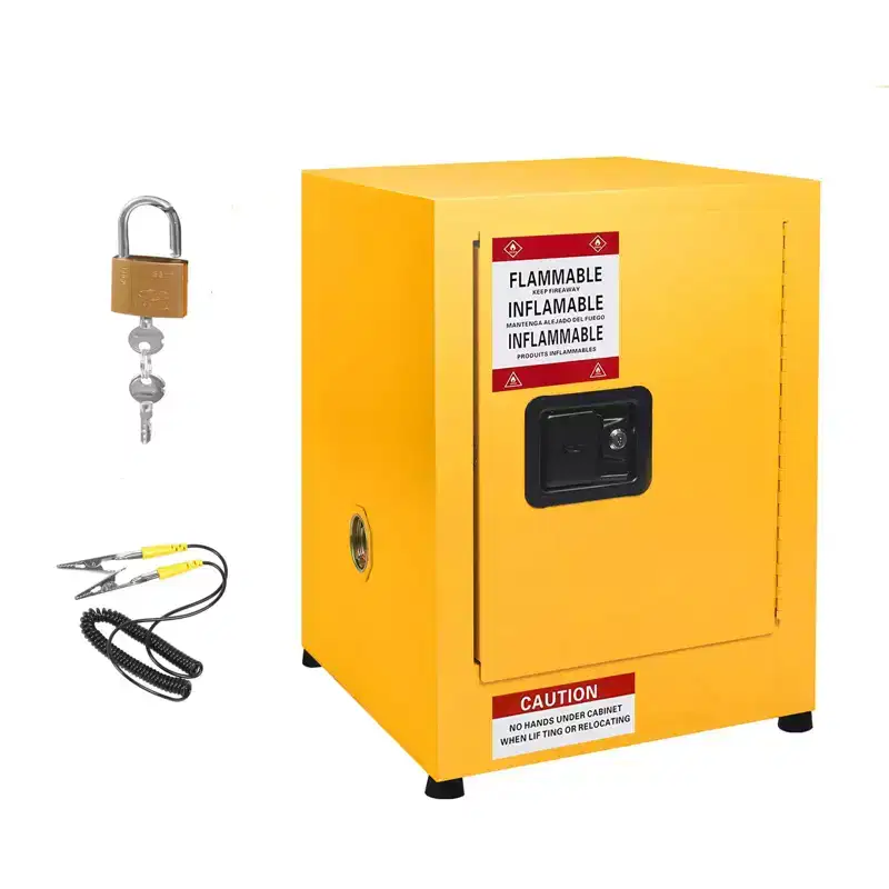 Flammable Safety Cabinet 17 x17''x18'', 11 Gallon Galvanized Steel Hazardous Storage Cabinets