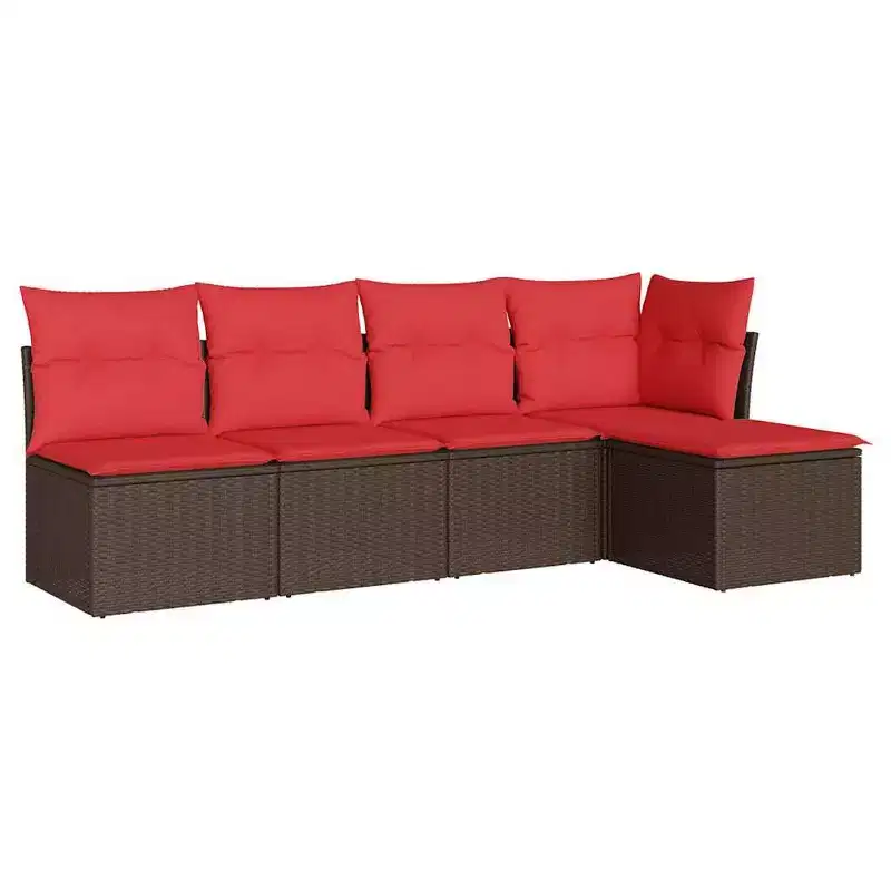 vidaXL Modular Garden Sofa Set with Cushions and Adjustable Design