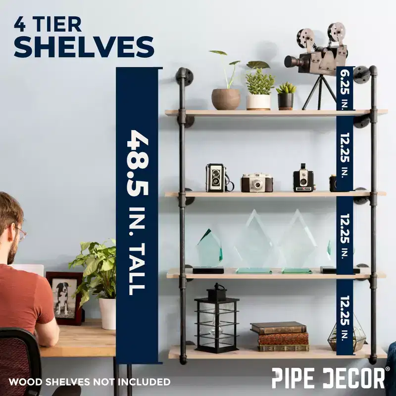 4 -Tier Wall Mounted Shelf By