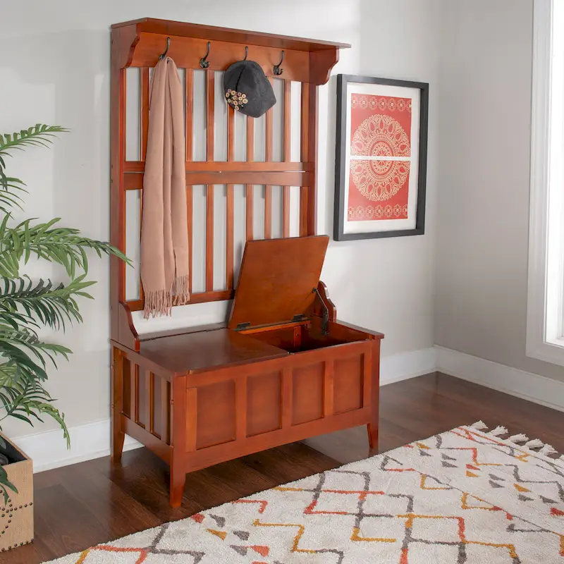 Entryway Hall Tree Storage Bench