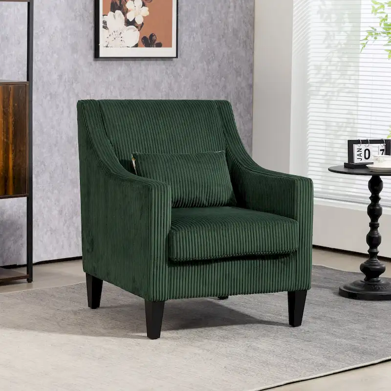 Emerald 26.77 Upholstered Arm Chair with Scooped Arms