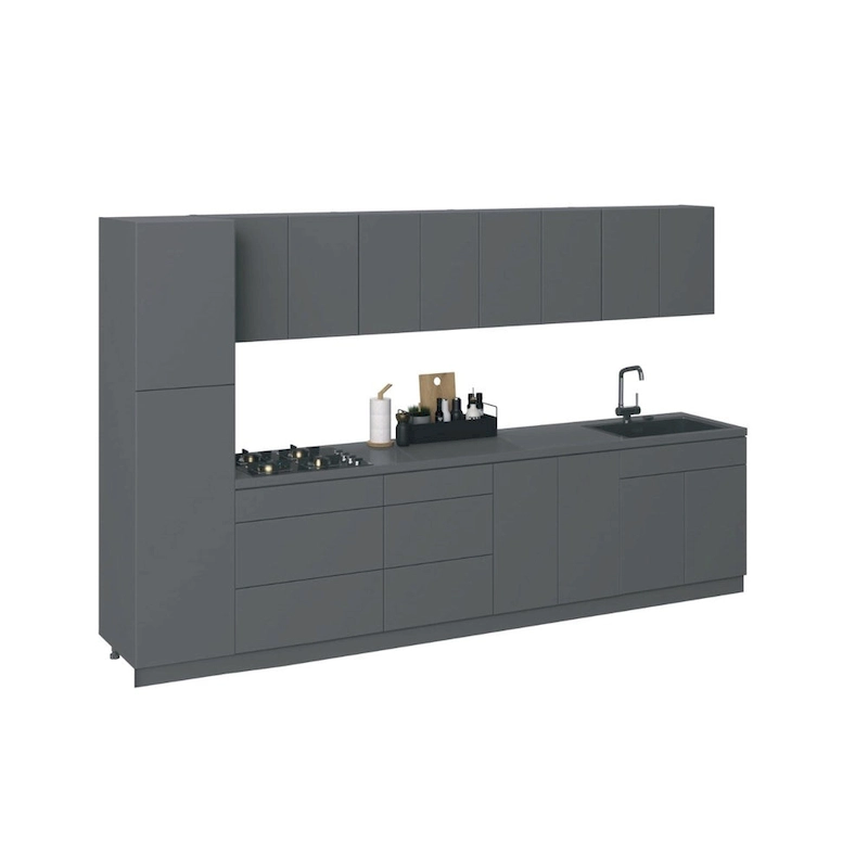 Kitchen Elegant Collection Gray Color Base Size 11Ft Wide - 135x24