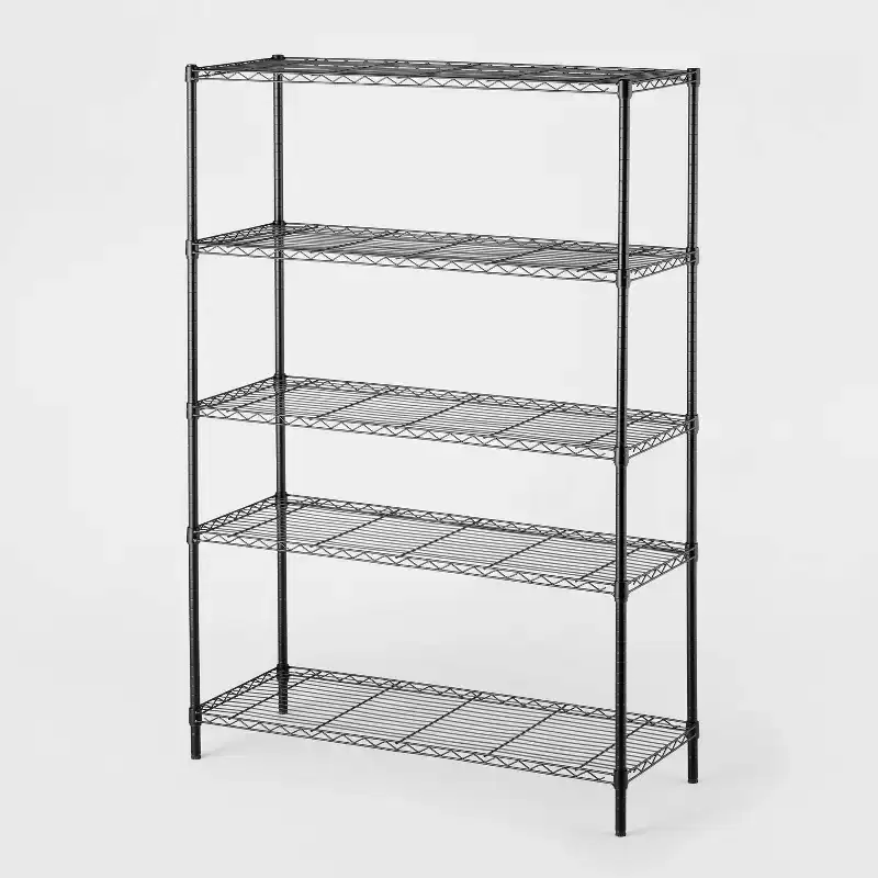 5 Tier Wide Wire Shelving - Brightroom